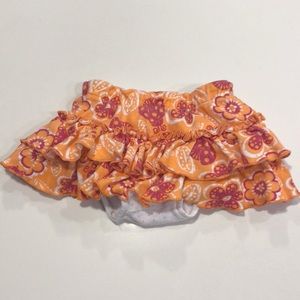Vitamins Kids Baby Girl Orange Ruffled Skirt